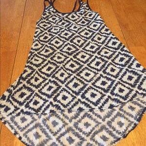 Papermoon batik print high low top xs